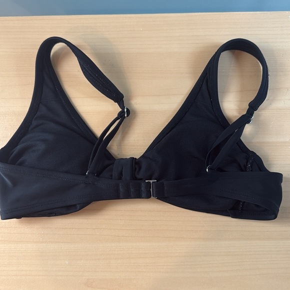 Xhilaration Swim Top black front tie - Picture 2 of 5